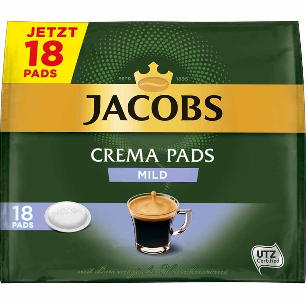 Jacobs Kaffeepads Crema Mild 18er 118g MHD:10.10.25