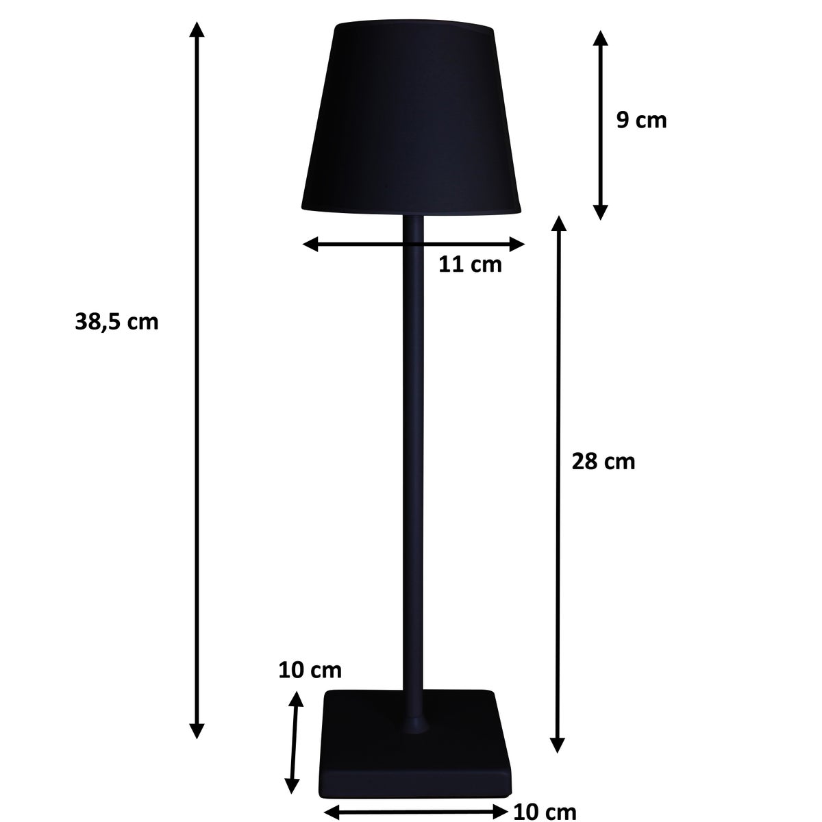 LED 2-in-1 lamp: tafellamp en flessenlamp in één, zwart, draadloos, dimbaar, USB oplaadbaar, voor bevestiging aan flessen of als tafellamp voor thuis, restaurants, hotels, bars