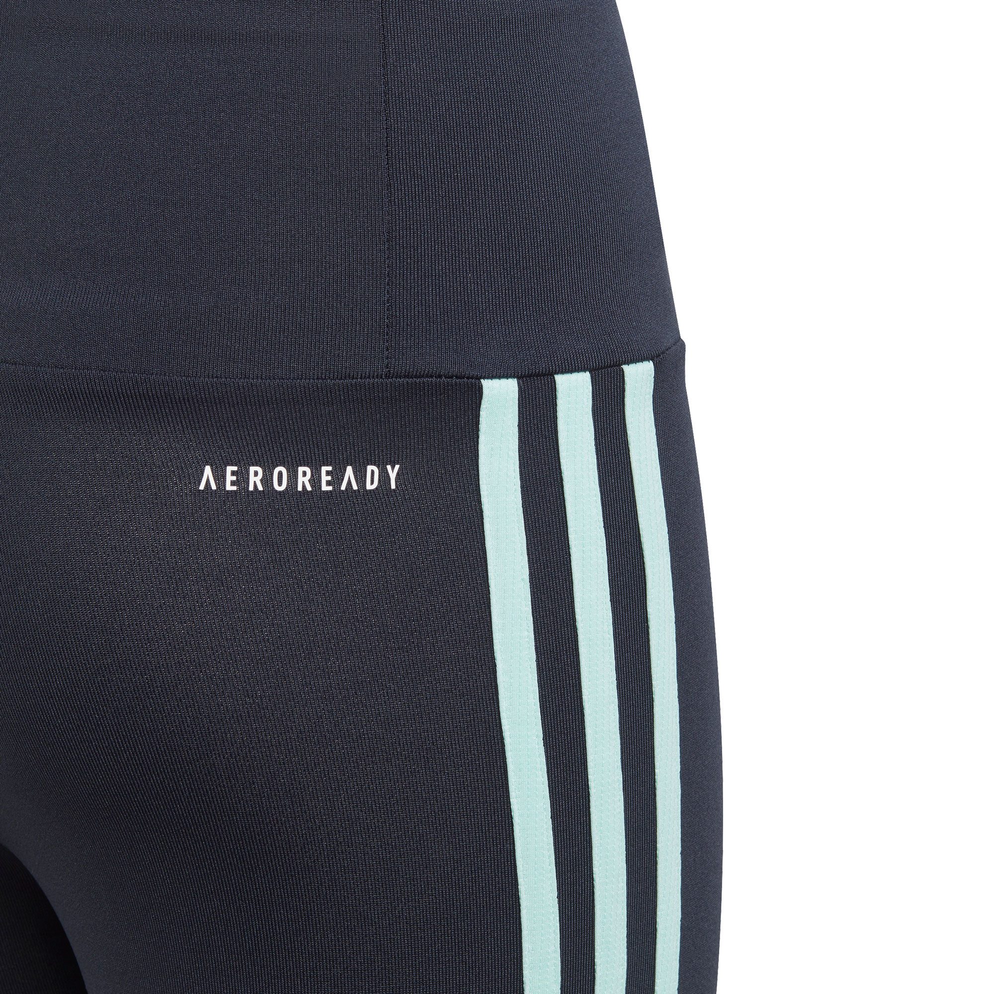 adidas Essentials Aeroready 3-Streifen High-Waisted Tights Mädchen legend ink