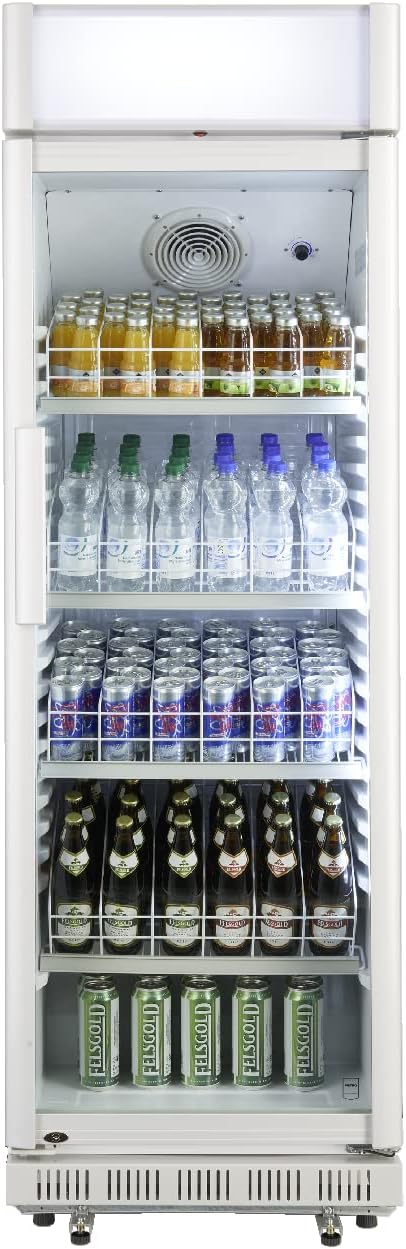 METRO Professional Réfrigérateur à Boissons GSC2360B, Acier/Verre, 62 x 63.6 x 175.3 cm, 347 L, avec Serrure, Noir