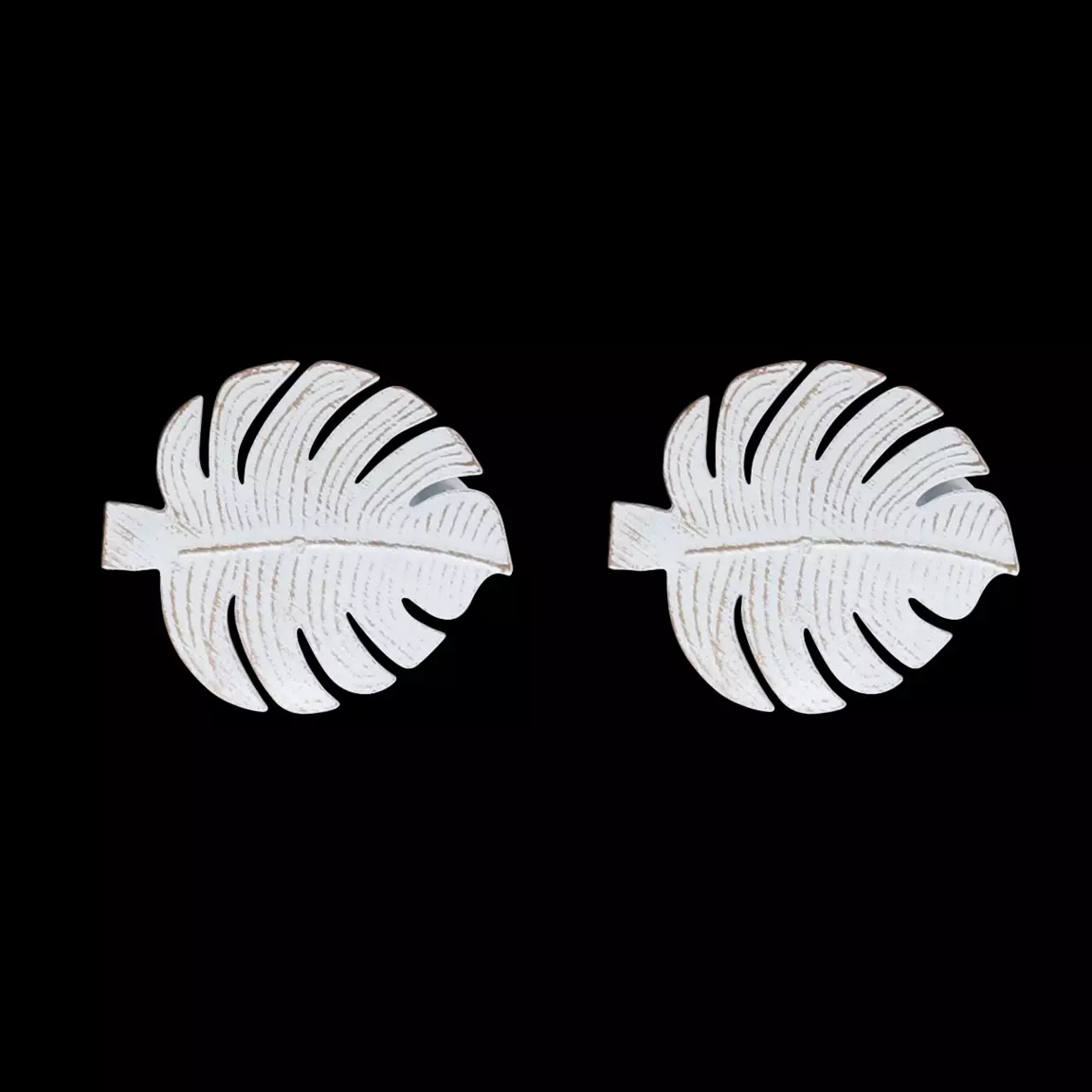 Lot de 2 pinces rideau Acapulco Blanc et or