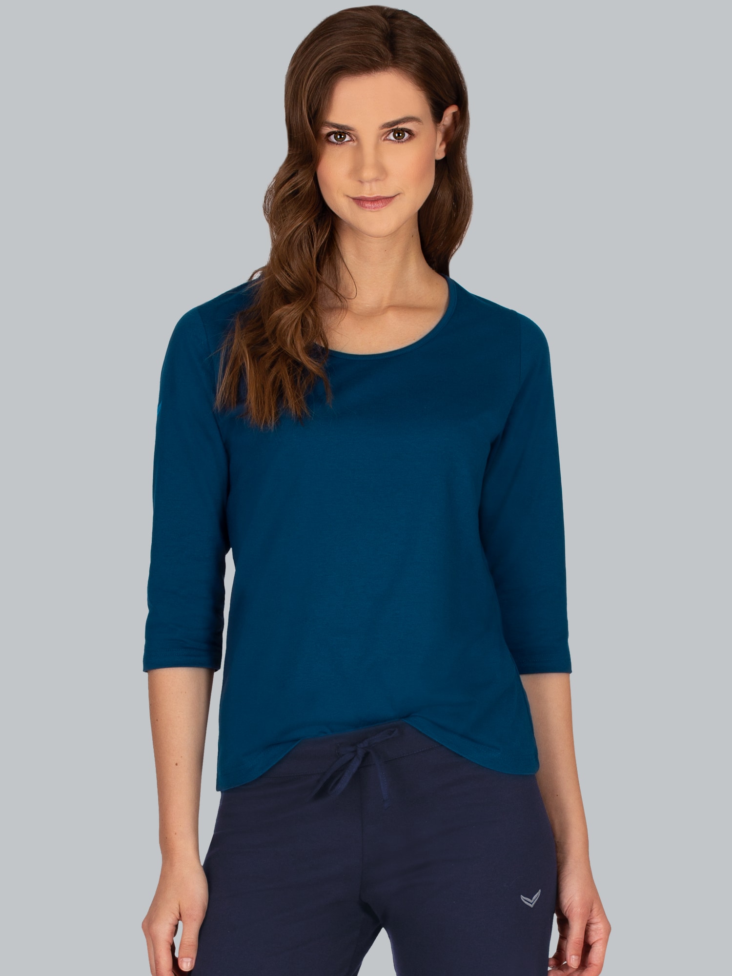 3/4 Arm Shirt aus Biobaumwolle Saphir-C2C