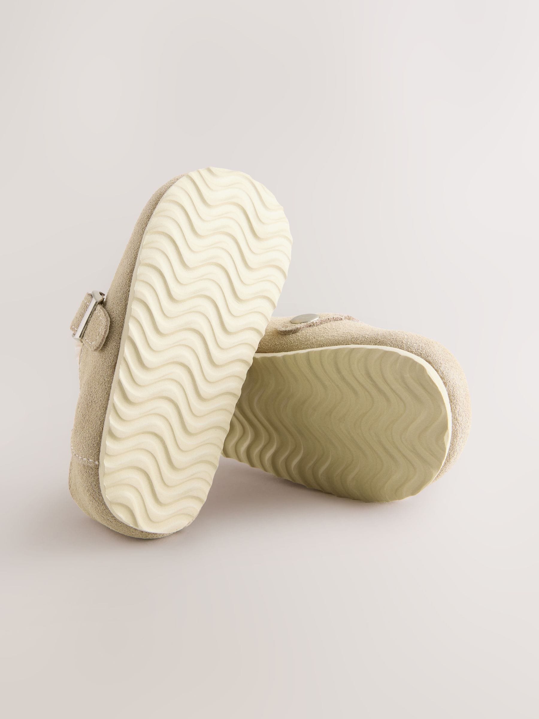 Lichtbruin - Leren klompschoenen