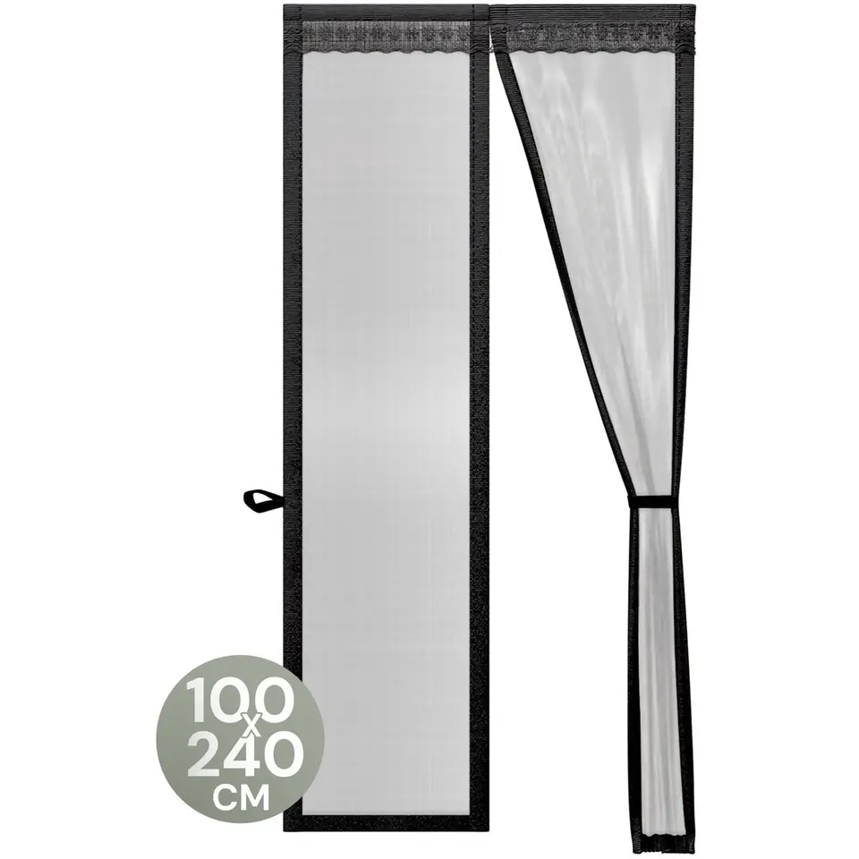 O'DADDY Deurgordijn Deluxe FIBER - Magnetisch Vliegengordijn 100x240 Zwart