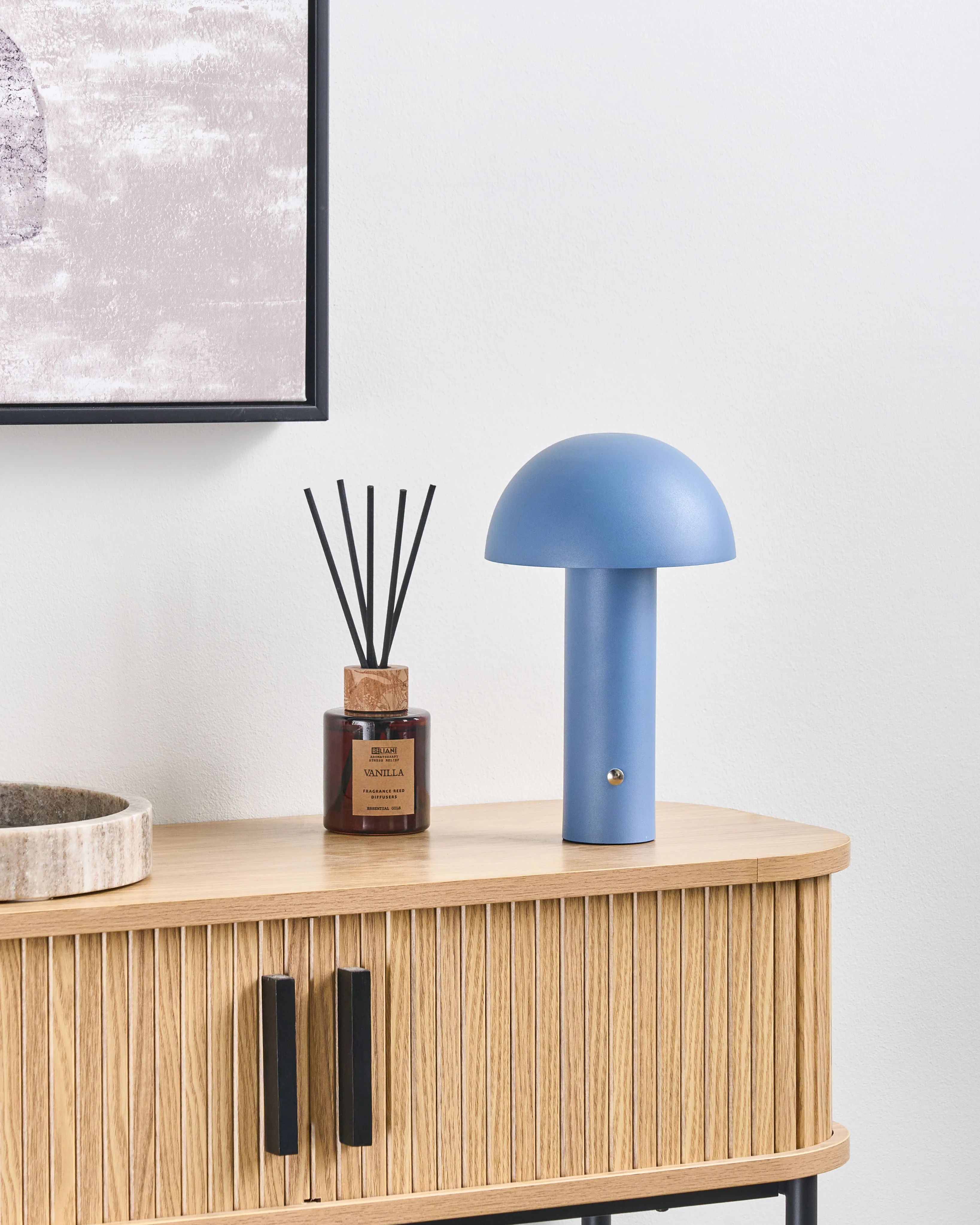 LED draadloze tafellamp BOJO met dimmer Metaal Blauw
