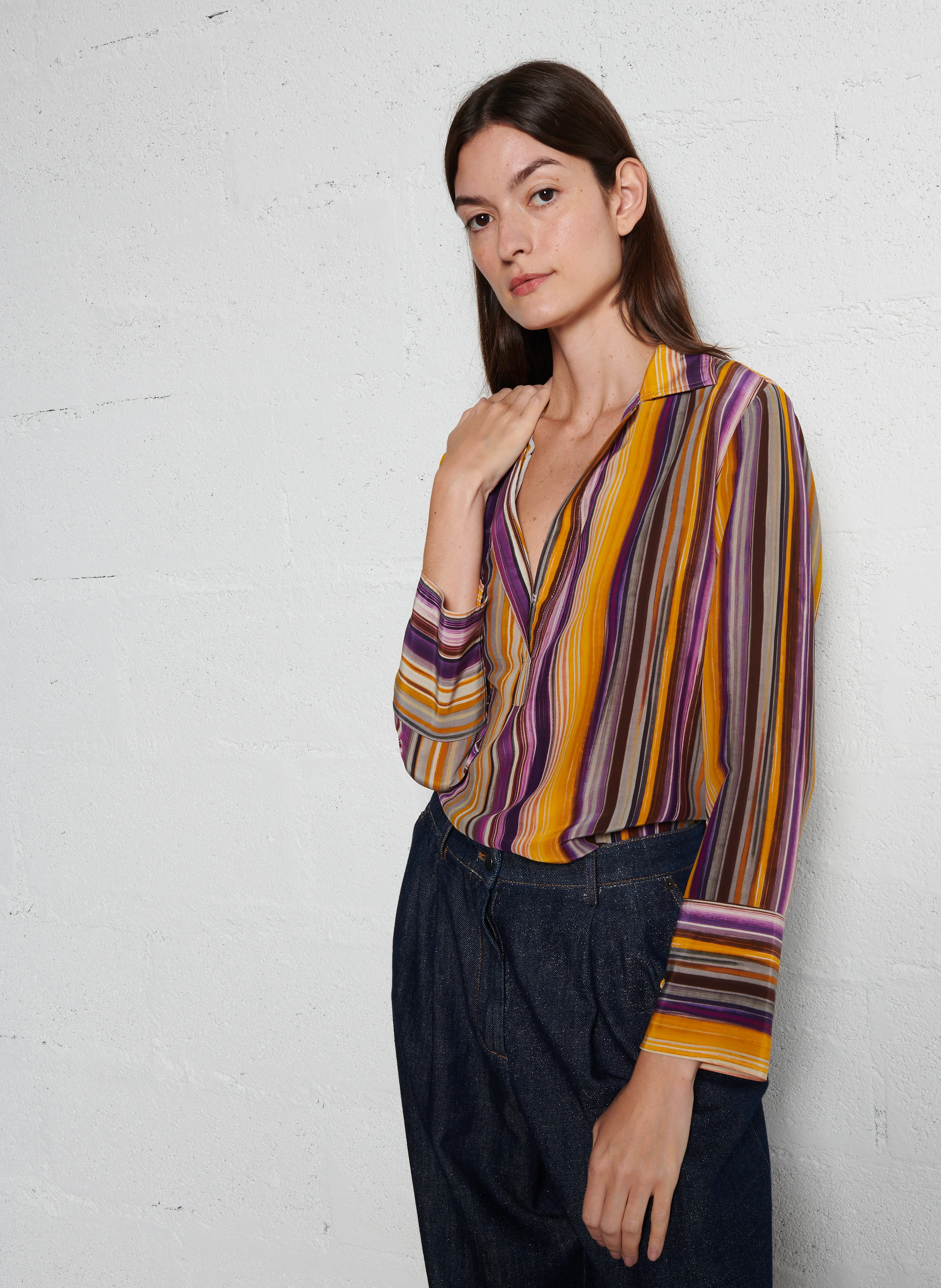 ST PAUL - Blouse droite fluide rayée| Multicolore