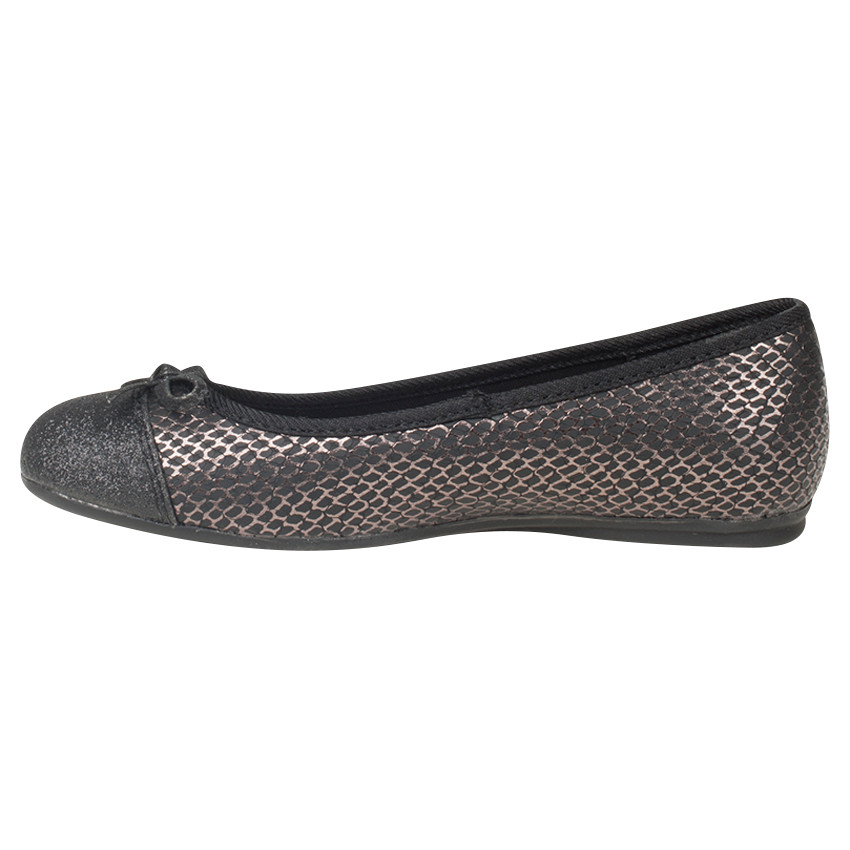 Ballerine effet croco avec nœud