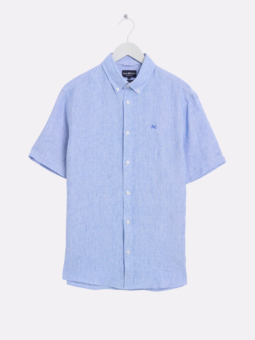 Dillon stripet linskjorte - Regular fit Nautical Blue