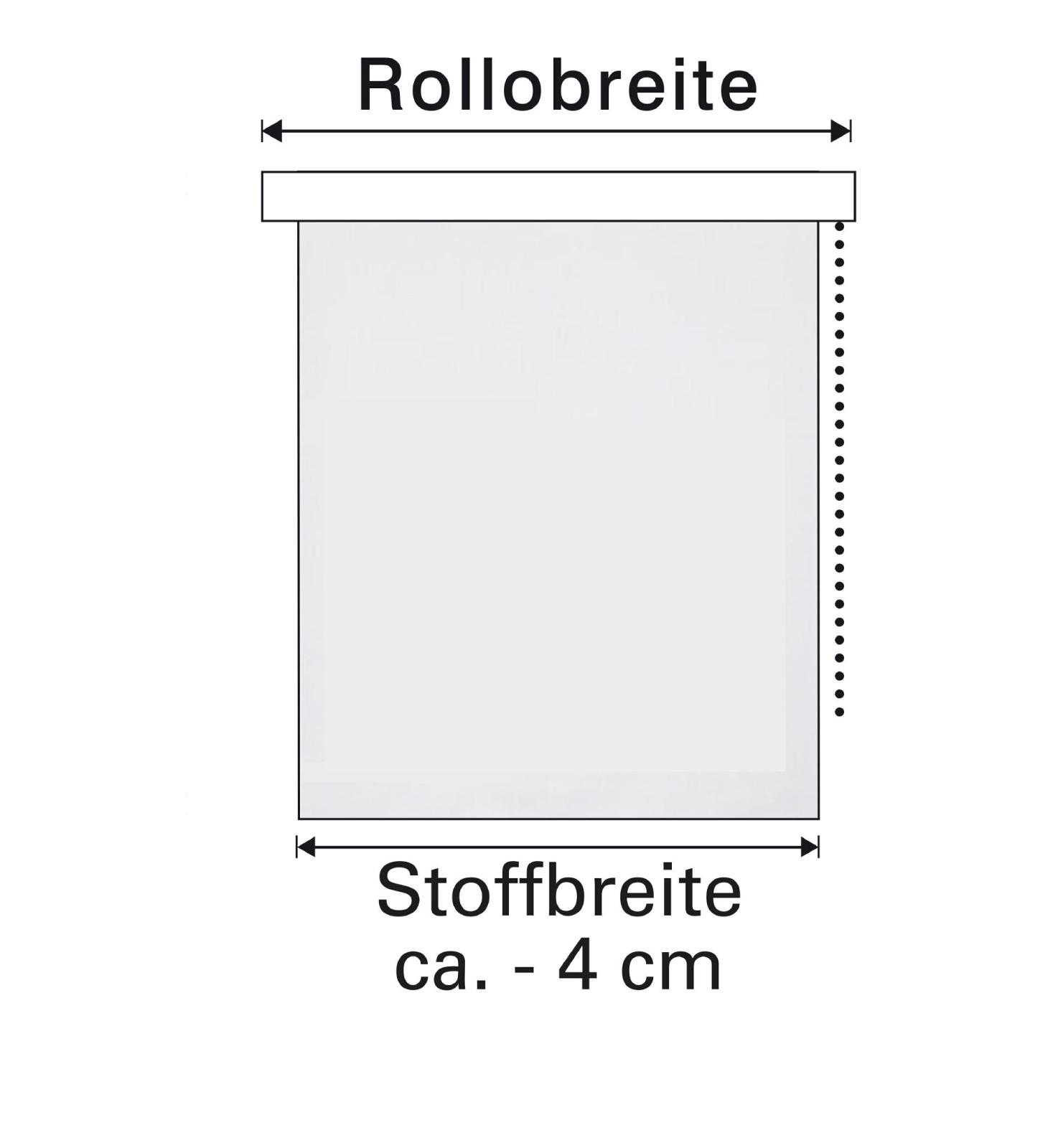 Klemmrollo - weiß - höhenverstellbar - 40 cm breit