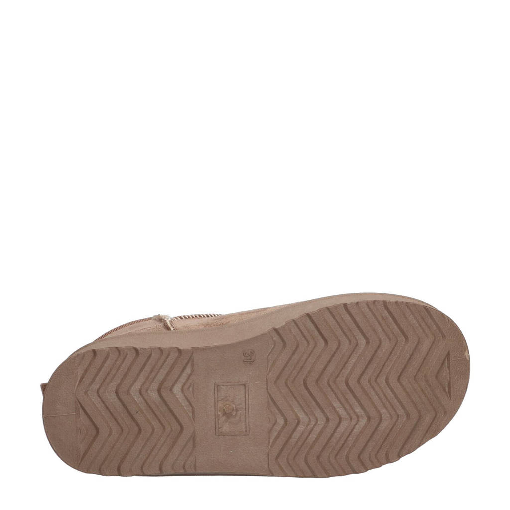 Braqeez suède enkelboots taupe