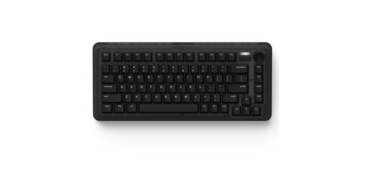 IqunixZX75 Dark Side Wireless Mechanical Keyboard, gaming toetsenbord  (Zwart, US lay-out, Cherry MX Red, RGB leds, 75%, Hot-swappable, Double-shot PBT, 2.4GHz | Bluetooth 5.1 | USB-C)