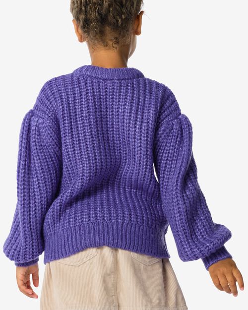 pull enfant avec laine violet