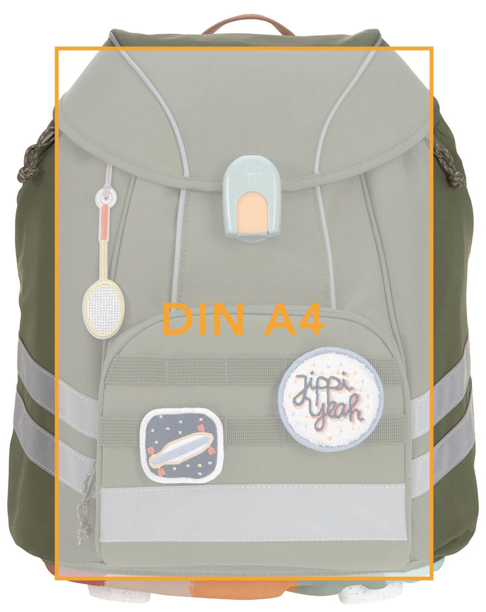 Schulranzen-Set UNIQUE (30x25x40) 9-teilig in olive