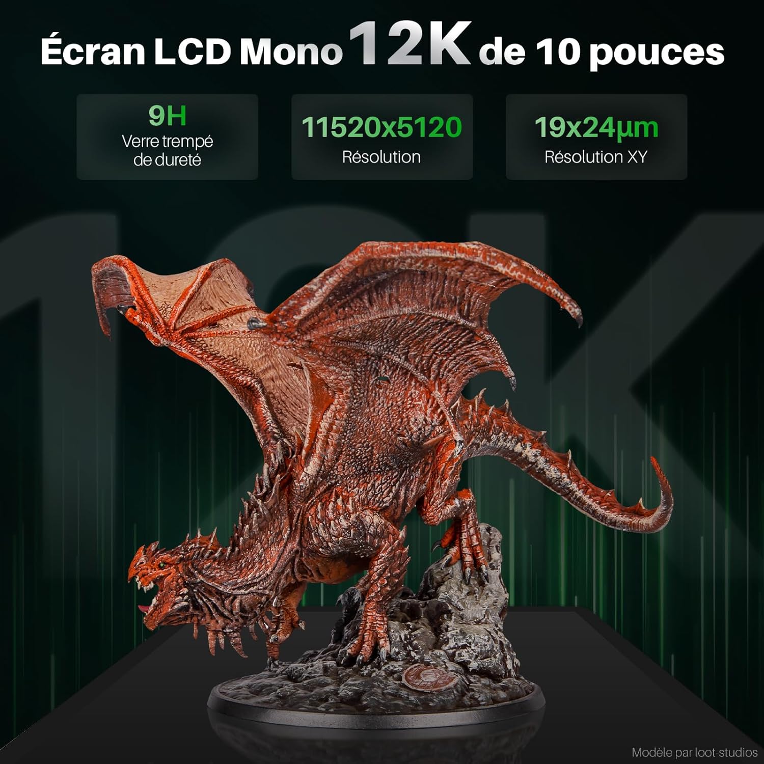 Imprimante 3D en résine ELEGOO Saturn 4 12K MSLA 218,88 mm x 122,88 mm x 220 mm