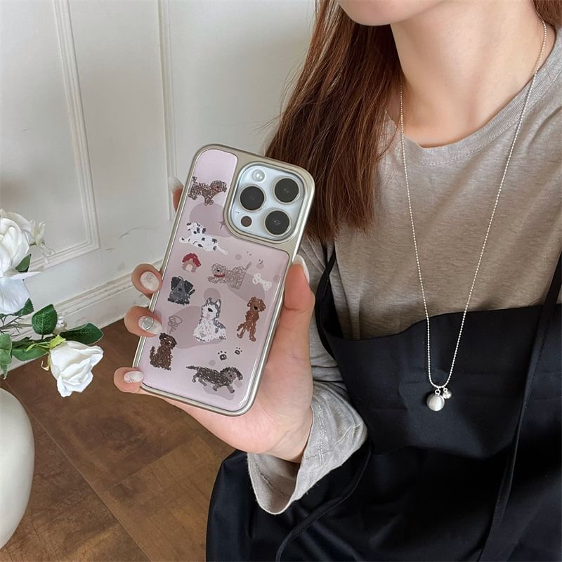 Fonekase - Hondenhoesje - Apple iPhone 16 Pro Max / 16 Pro / 16 Plus / 16 / 15 Pro Max / 15 Pro / 15 Plus / 15 / 14 Pro Max / 14 Pro / 14 Plus / 14 / SE / 13 Pro Max / 13 Pro / 13