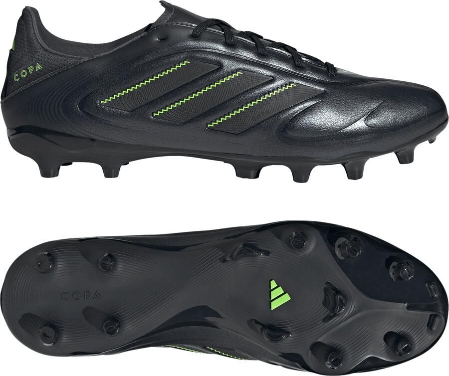 Adidas Copa Pure III League Gras Kunstgras Voetbalschoenen (MG) Zwart Donkergrijs Groen