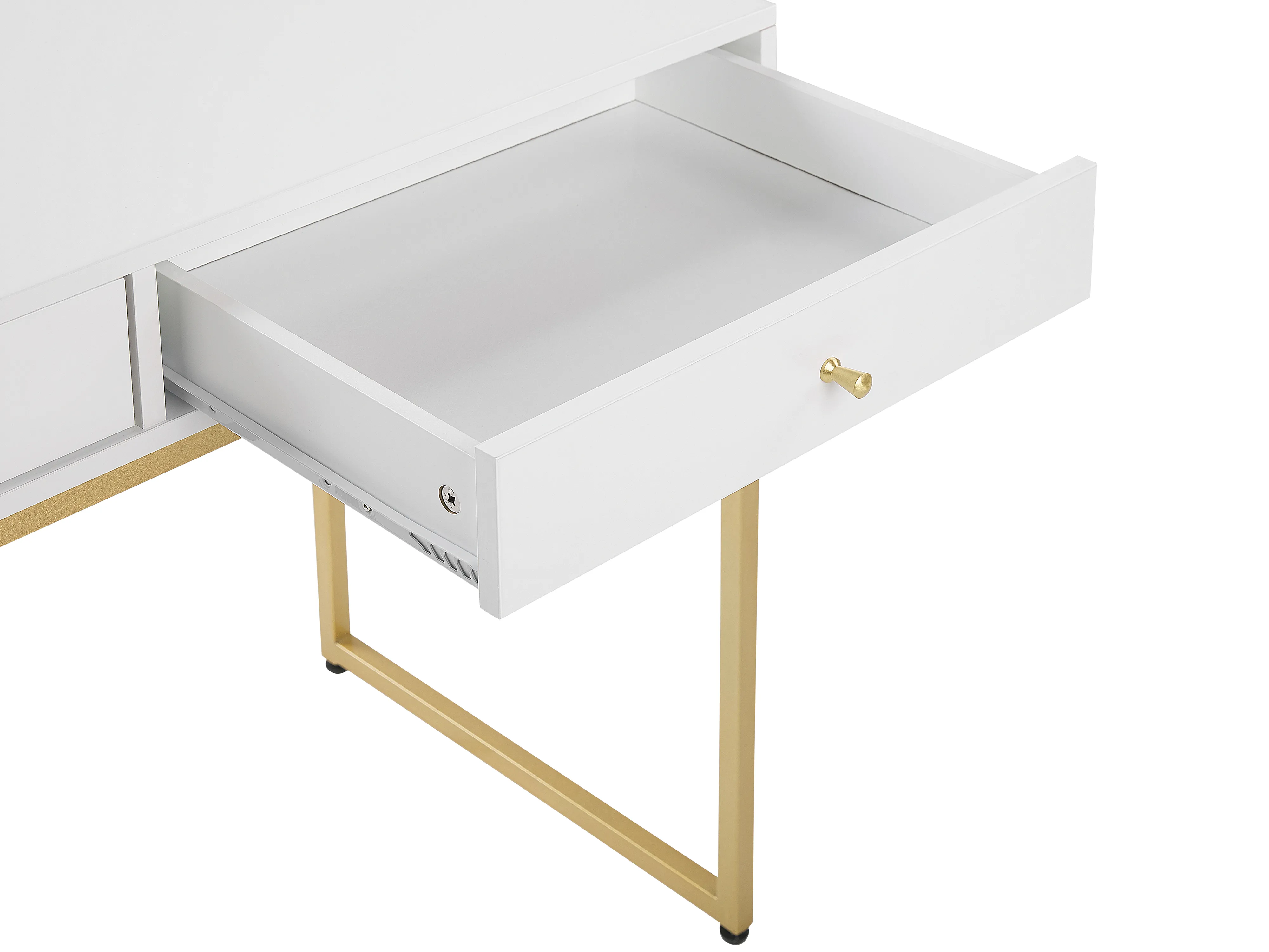 Sidetable DAPHNE Wit/goud 100 cm 48 cm met lades