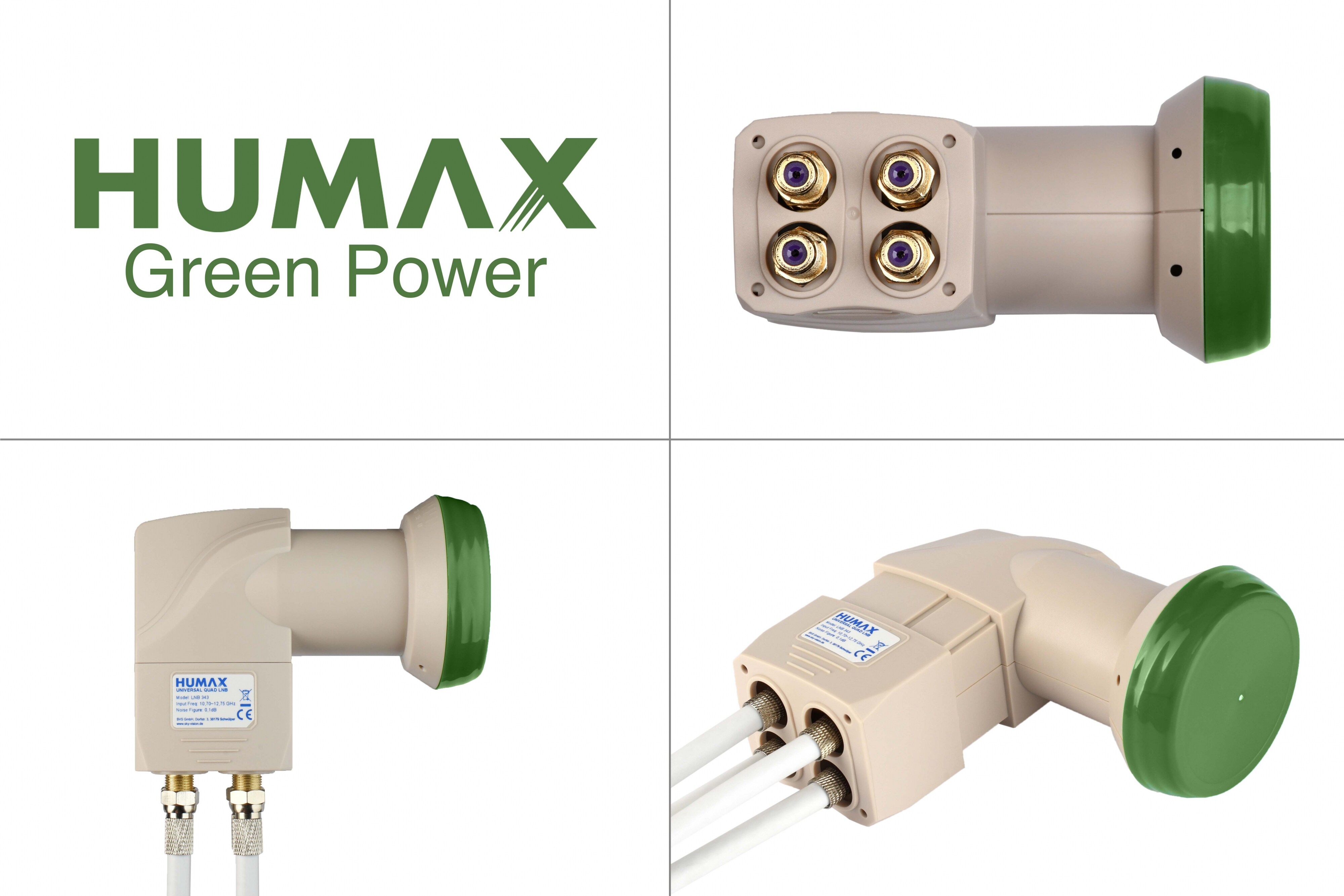 Humax Green Power Quad-LNB, LTE-Filter, geringe Stromaufnahme
