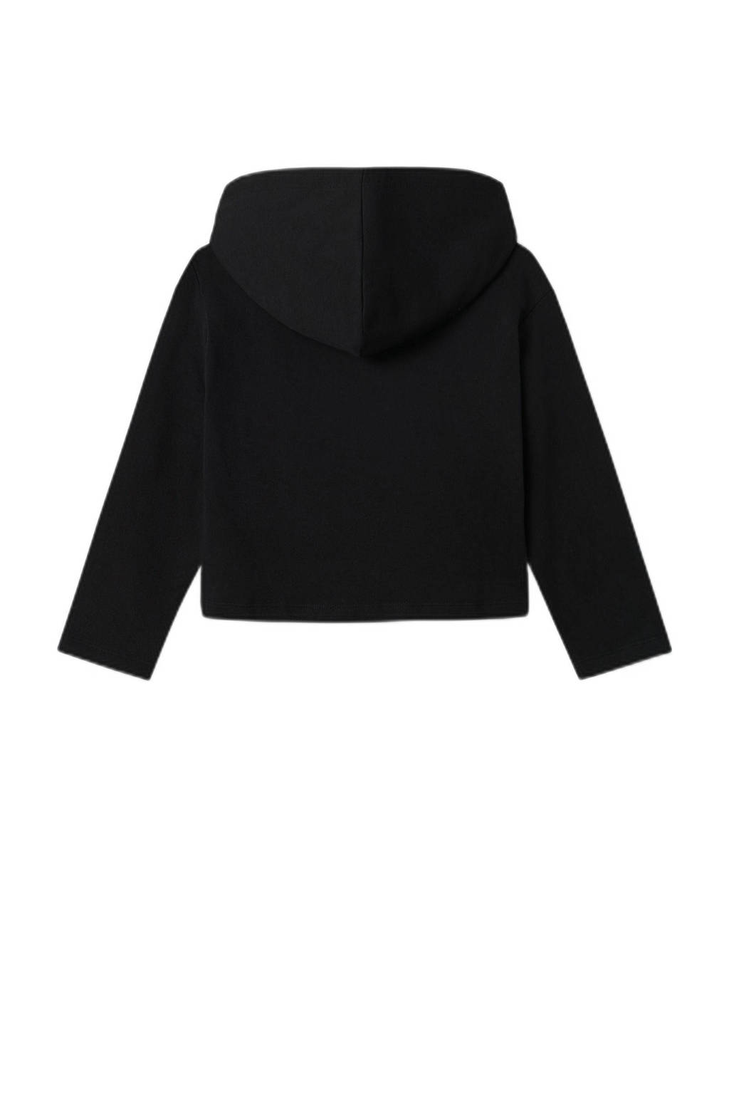 NAME IT hoodie NKFVIALA met printopdruk zwart