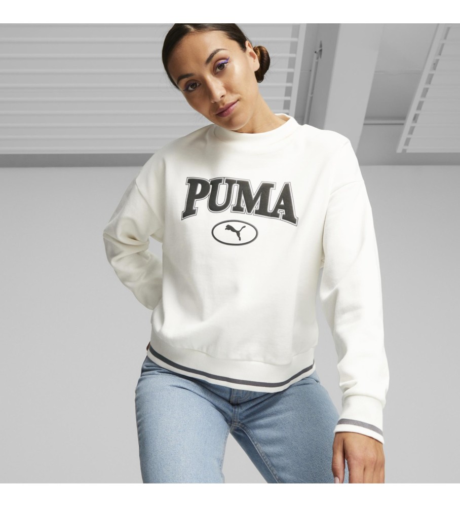 Moletom Puma Squad Crew Fl Off-White