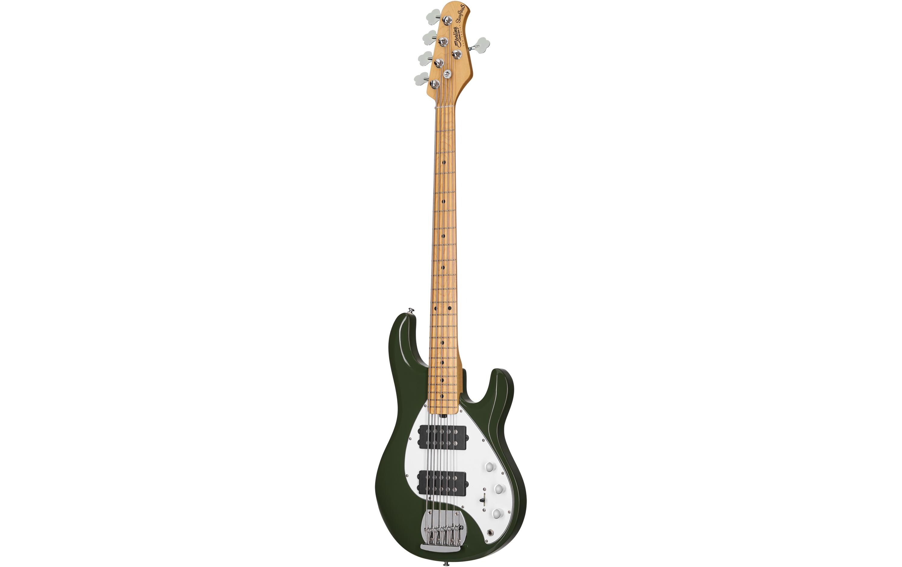 E-Bass StingRay Ray5HH – Olive<br>5-seitiger Bass mit Aktivelektronik und 2 Humbucker