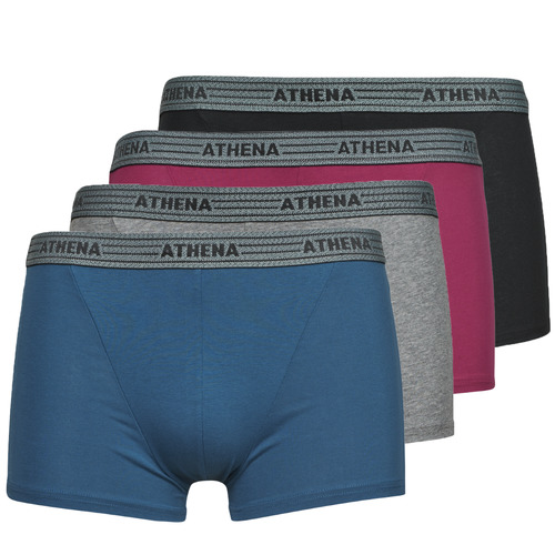 Athena - BASIC COTON  X4 - Gris / Bordeaux / Bleu / Noir