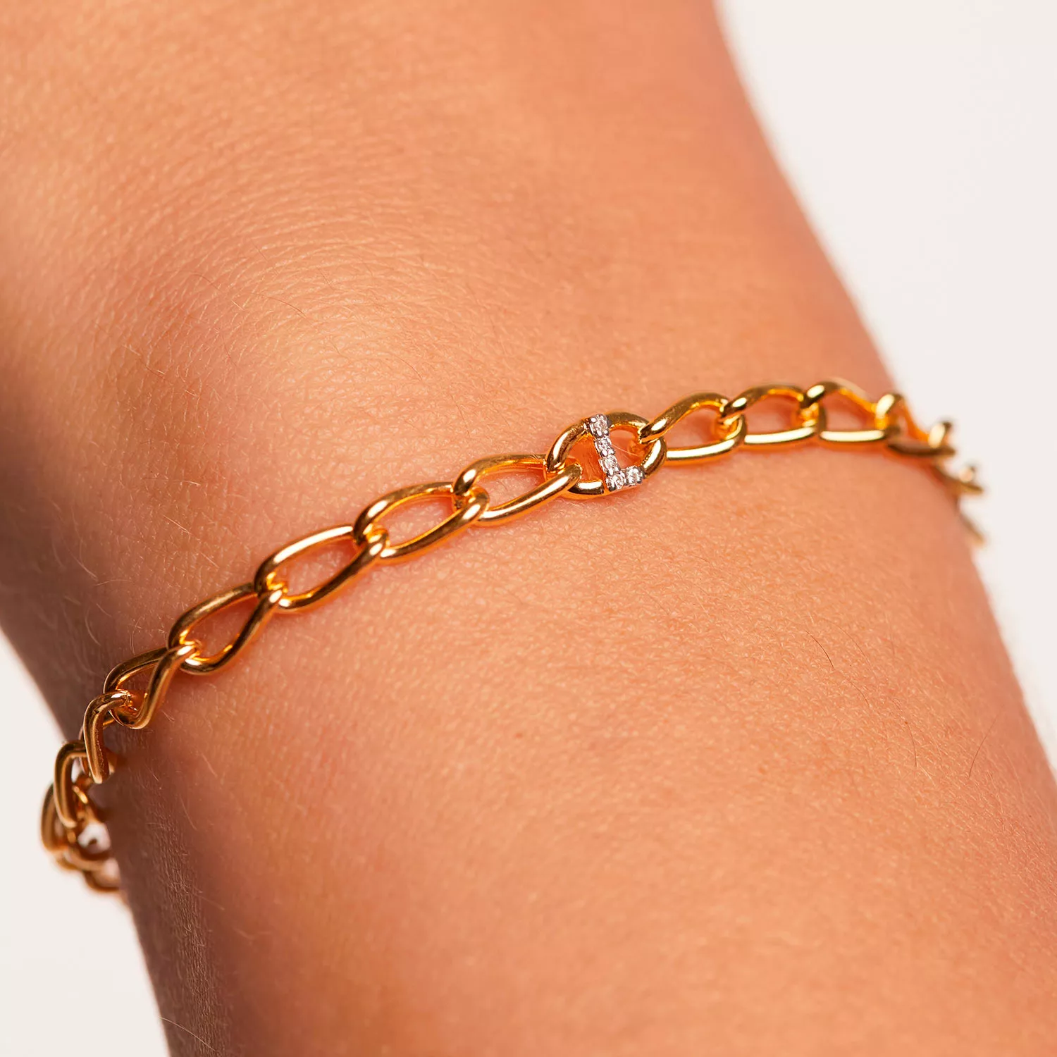 PDPAOLA Letter L Armbånd 18 kt. Forgyldt Sølv PU01-549-U