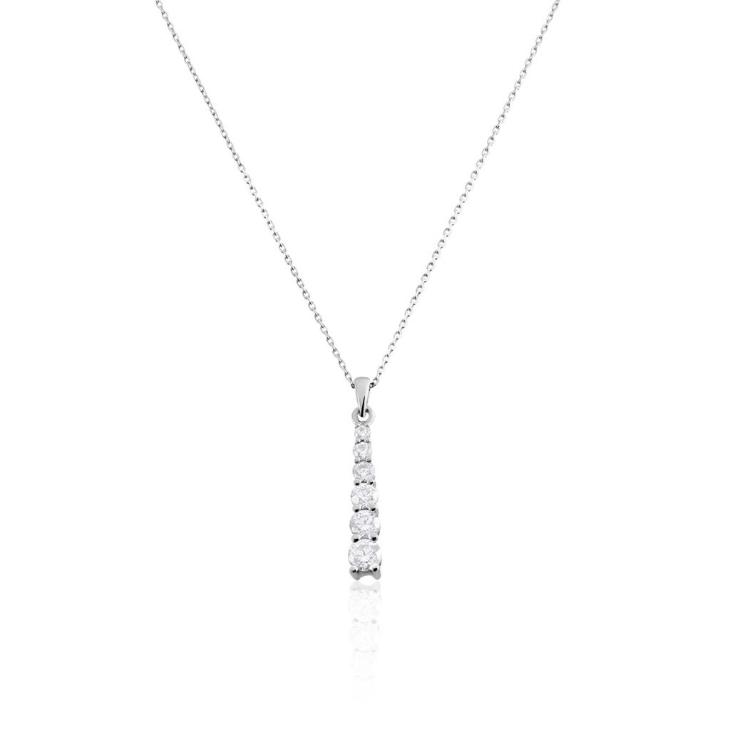 Collier Georas Or Blanc Oxyde