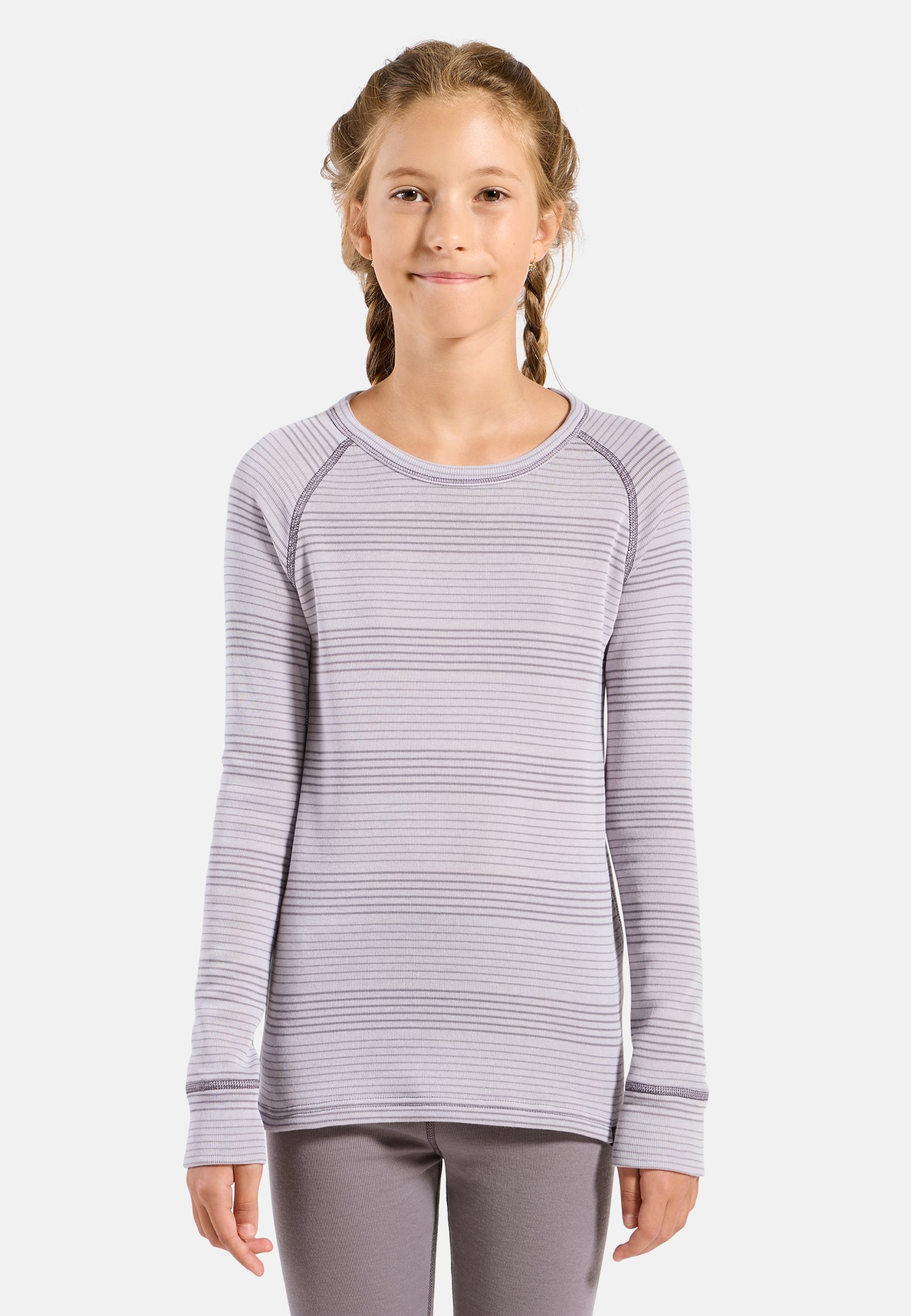 Active Warm Base layer Set in misty lilac - gray ridge