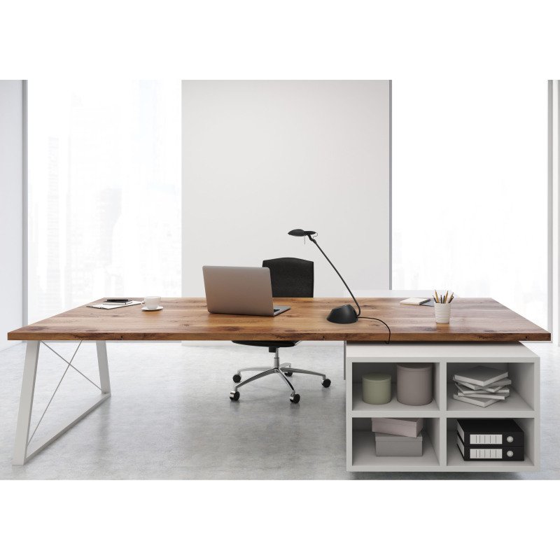 Lampe de bureau Led intégrée Saturne - Aluminor - 7 W  - Bras articulé et hauteur réglable