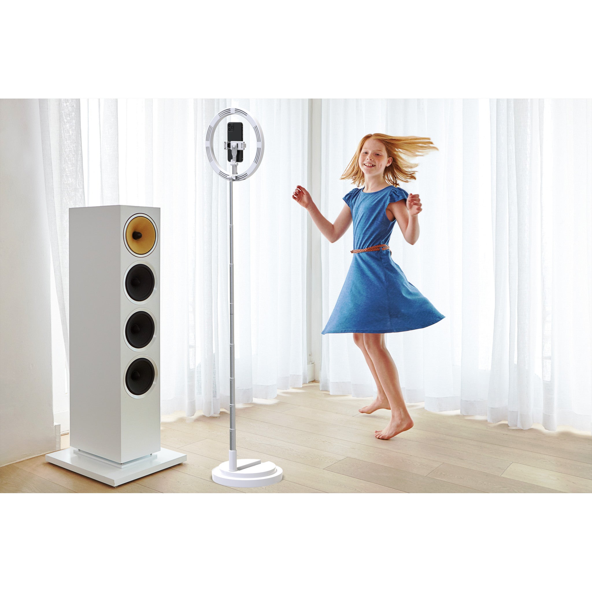 Digipower GO VIRAL - Invisilight ringlicht met vloerstatief en smartphonehouder