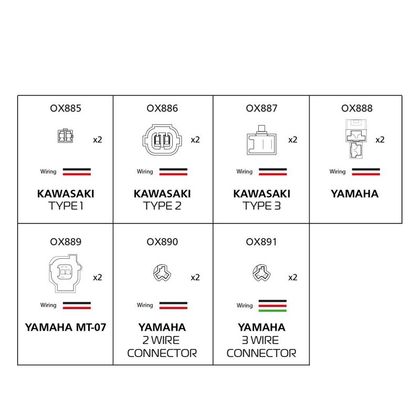 Connectique Oxford POUR CLIGNOTANTS SPECIFIQUES Yamaha MT-07 - Noir