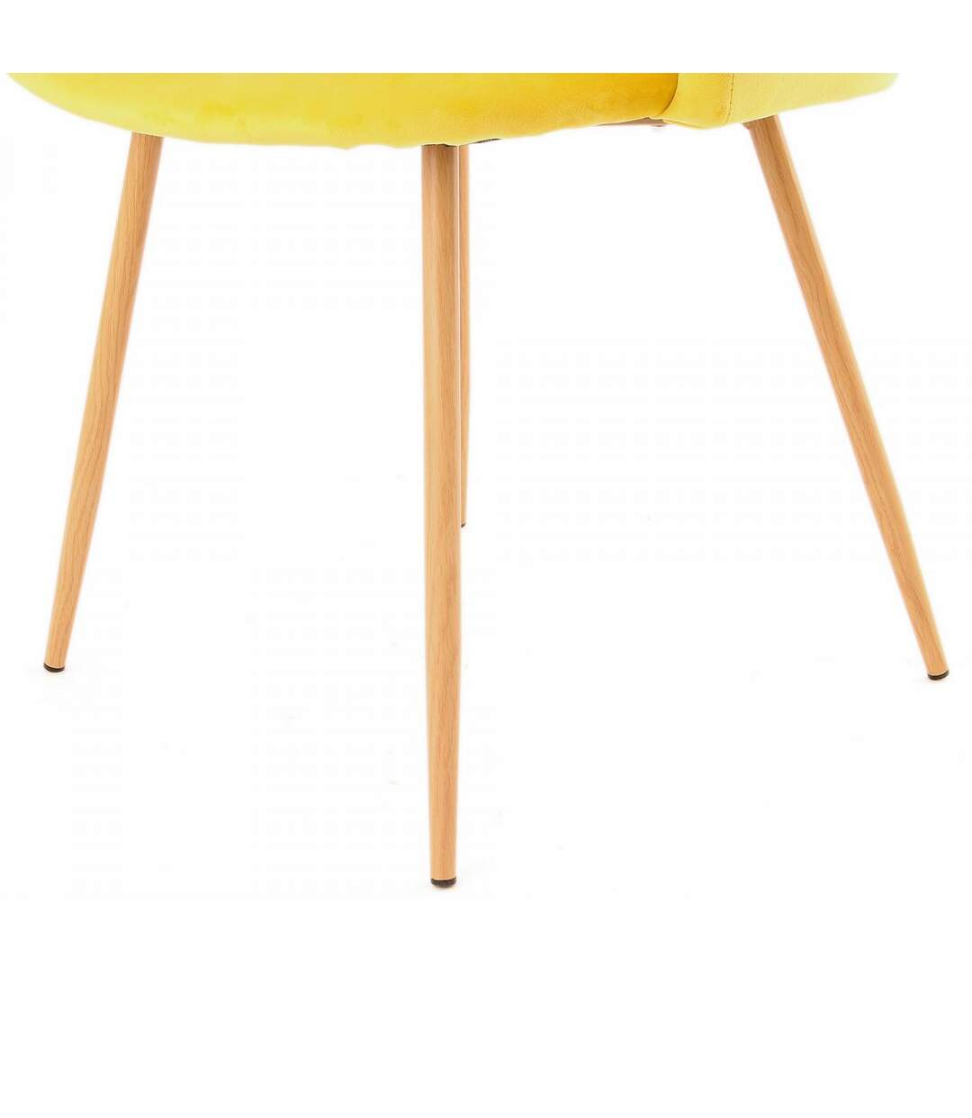 Lot de 2 chaises fait main ANA Jaune 56x54 en polyester doux et soyeux