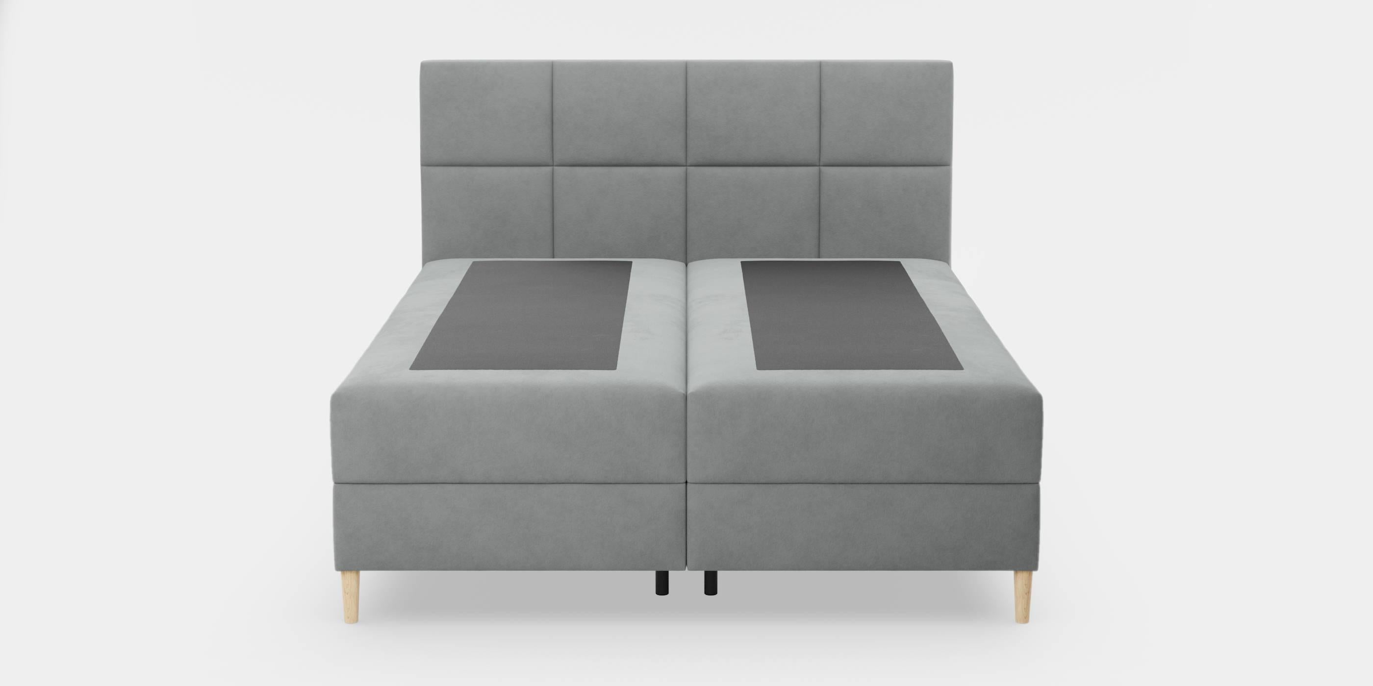 by fonQ Novae Boxspring  met Opbergruimte  180 x 200 cm - Grijs / Naturel