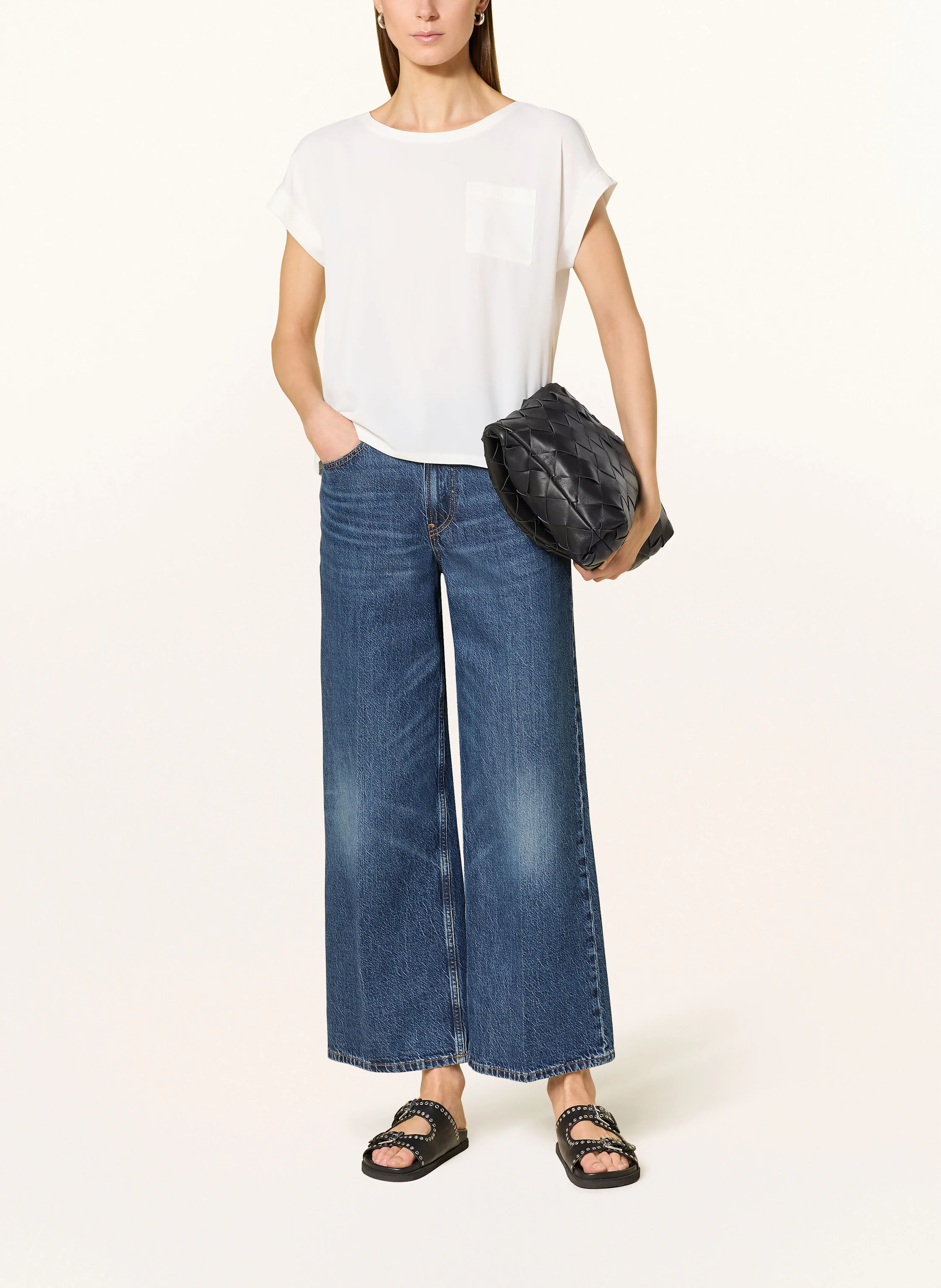 monari Blusenshirt mit Materialmix
