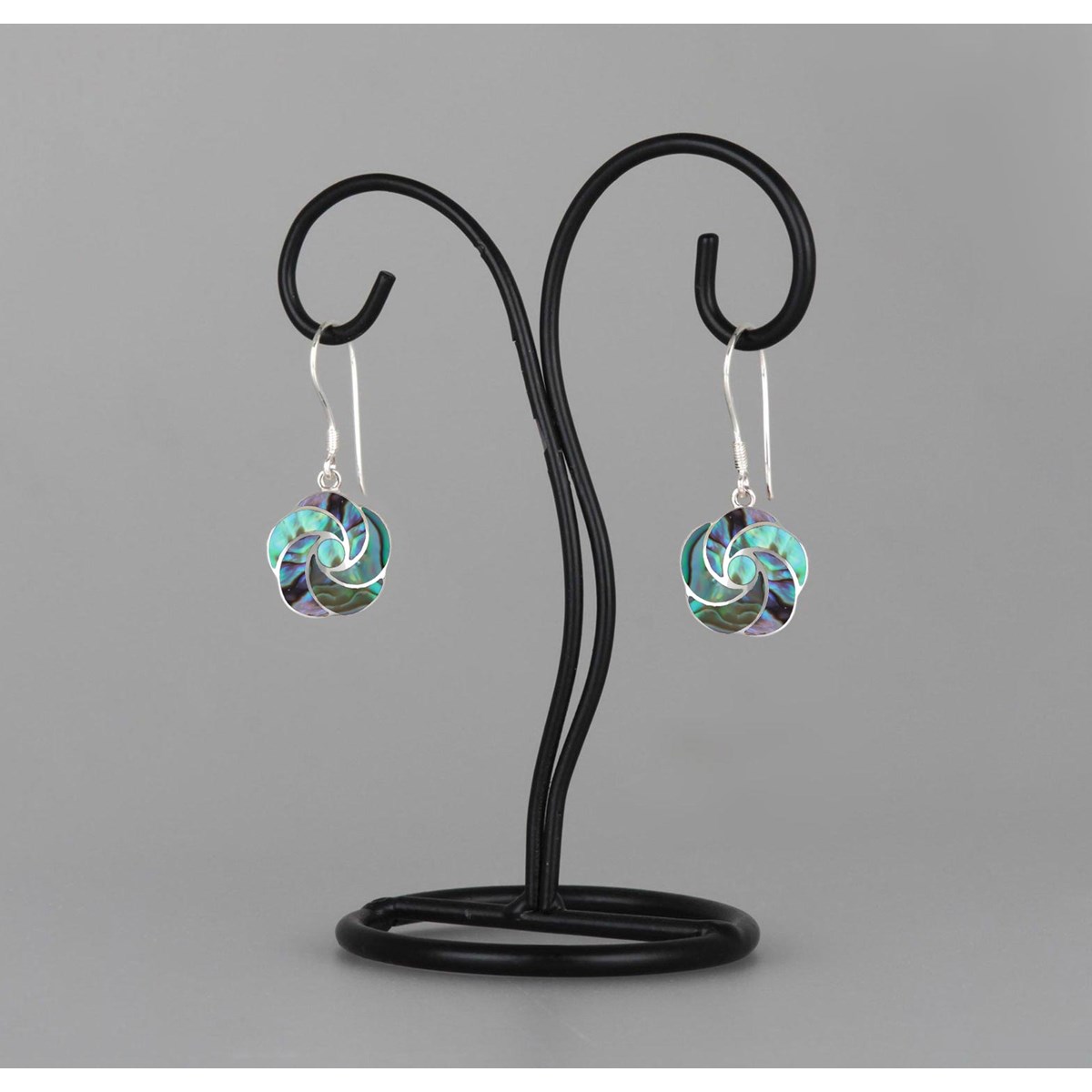 Pendants d'oreille en nacre abalone et Argent 925 millièmes - Bijoux de qualité supérieure
