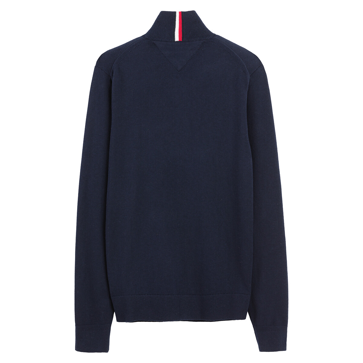 Suéter TOMMY HILFIGER com gola alta e fechamento em zíper, em algodão e cashmere.
