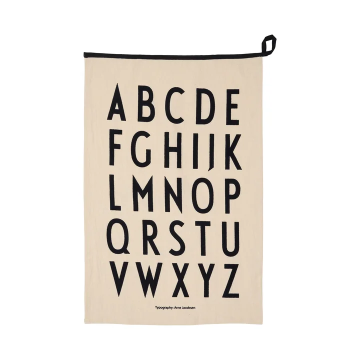 Design Letters - Premium Classic Geschirrtuch, natural / black