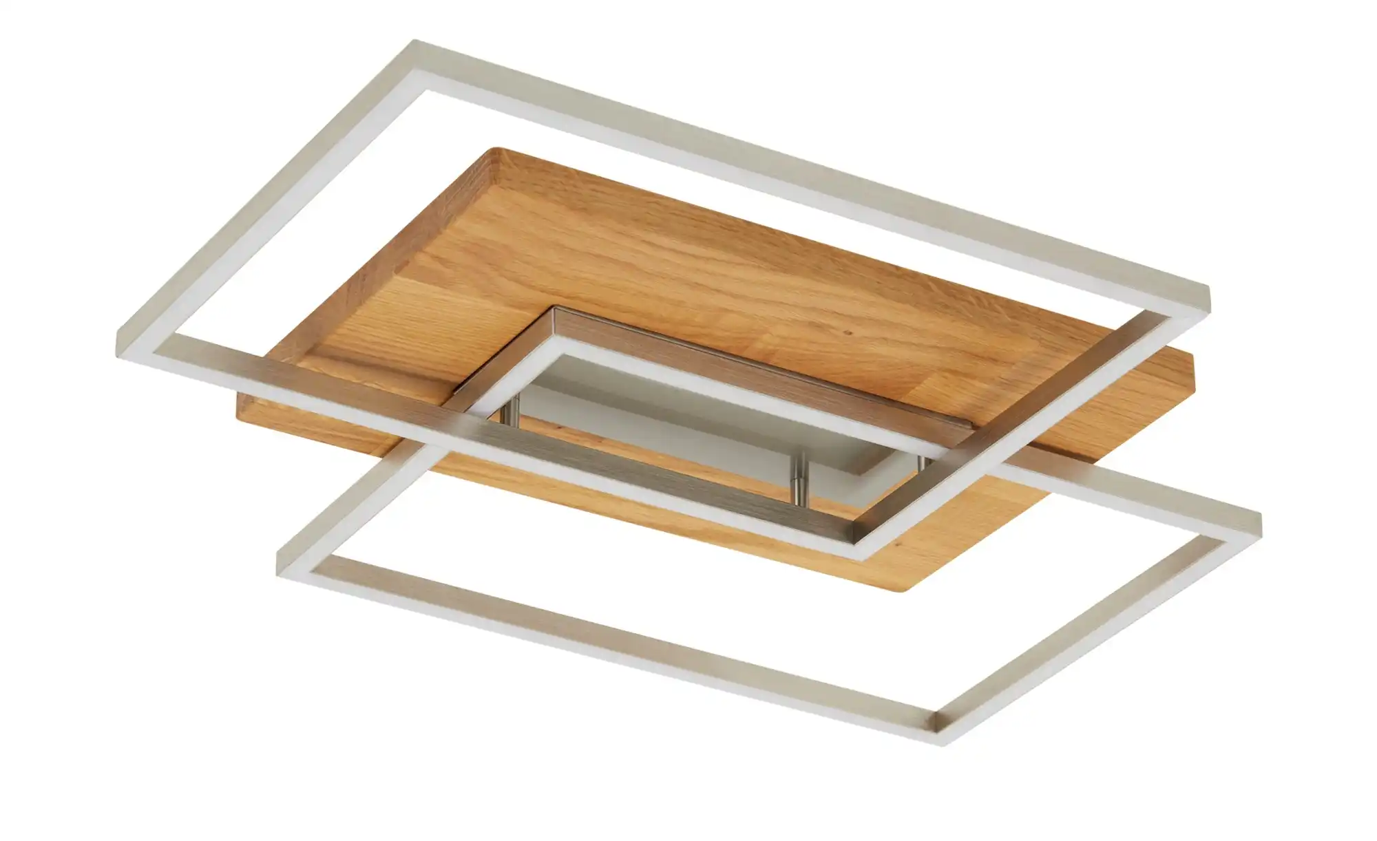 LED-Deckenleuchte, 2-flammig, Eiche natur