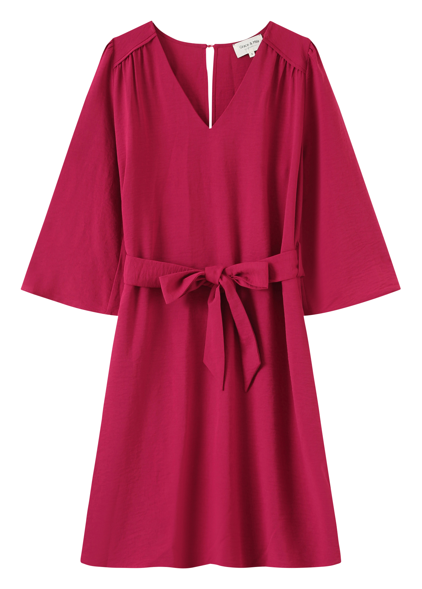 LENA - Robe courte col V | Rose