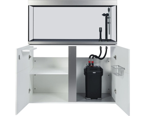 Fluval Siena 332 aquariumcombinatie met LED-verlichting, verwarming, buitenfilter en kast, 332 l, wit, 110 x 55 x 128 cm