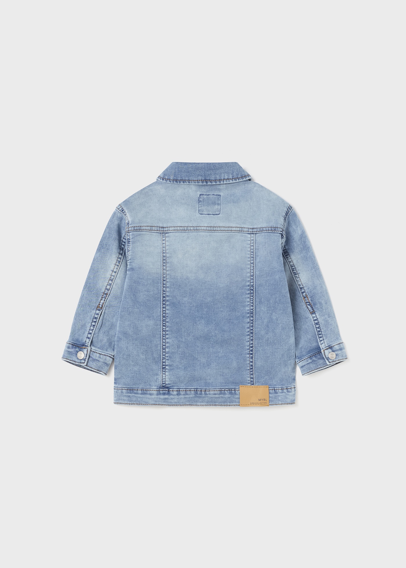 Jaqueta jeans sustentável de algodão para bebê
