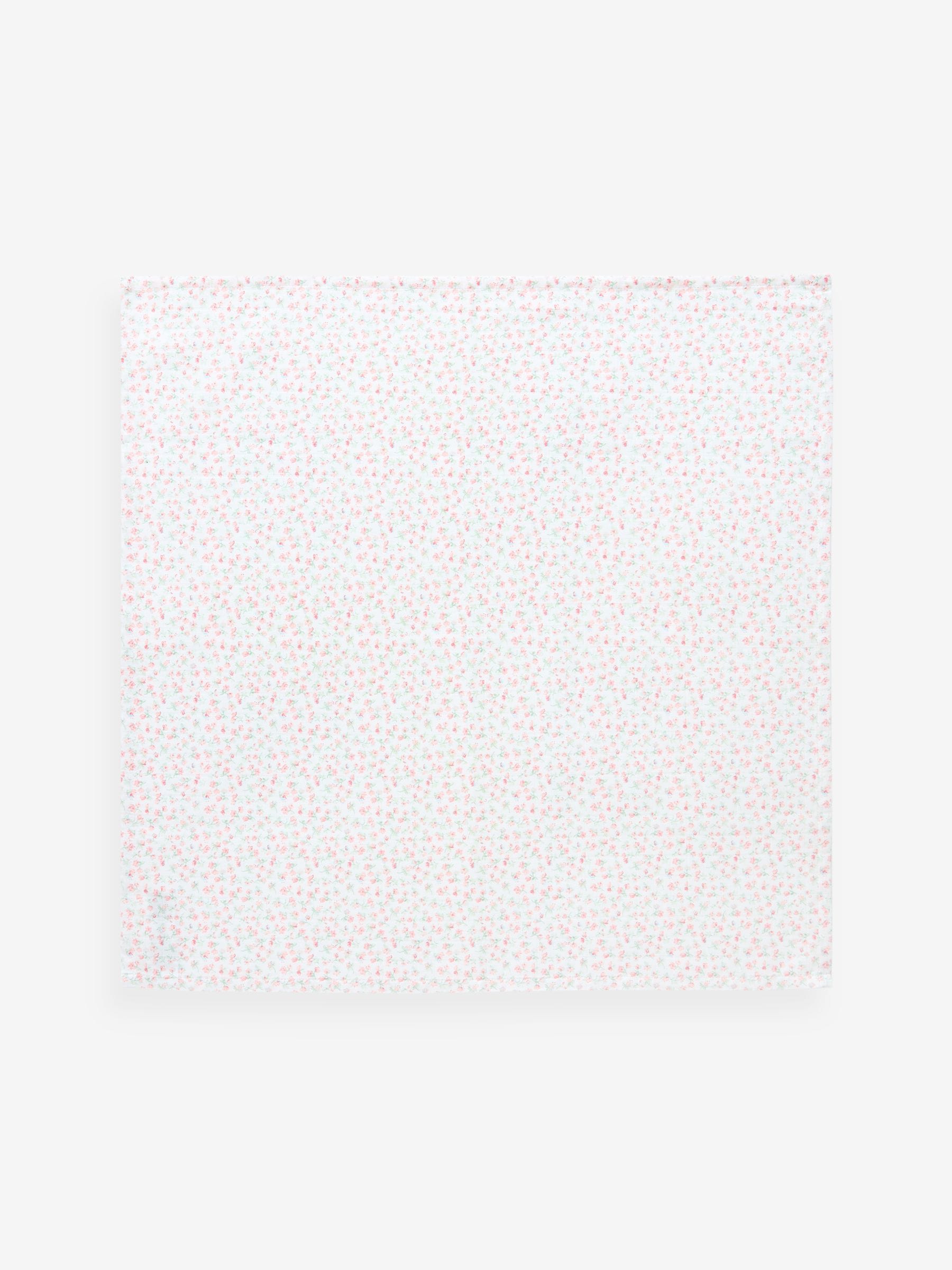 Roze met konijnen - Set van 4 mousseline babydoekjes