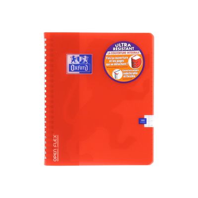 Oxford Openflex - Cahier polypro à spirale 17 x 22 cm - 180 pages - grands carreaux (Seyes) - disponible dans différentes couleurs