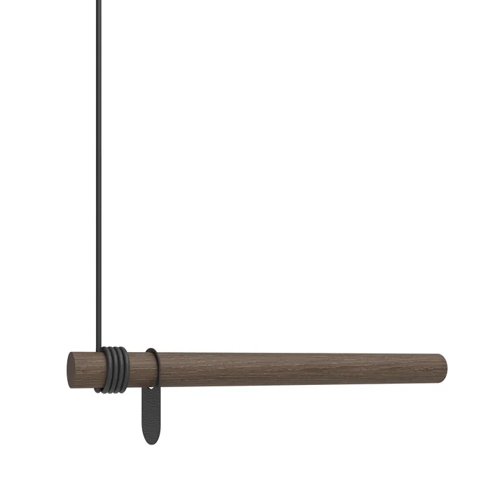 Lind DNA - Wall Swing Wandgarderobe 50 cm, Eiche geräuchert / Leder schwarz