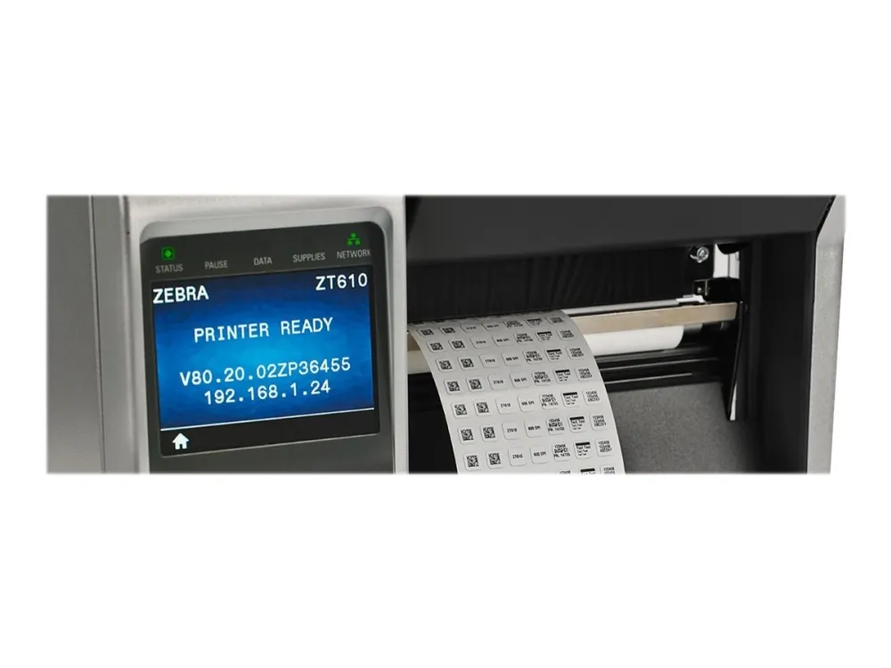 Zebra ZT610 - Etiketprinter - direkte termisk/termisk overførsel - Rulle (11,4 cm) - 203 dpi - op til 356 mm/sek. - USB 2.0, seriel, Gigabit LAN, USB vært, Bluetooth 4.0