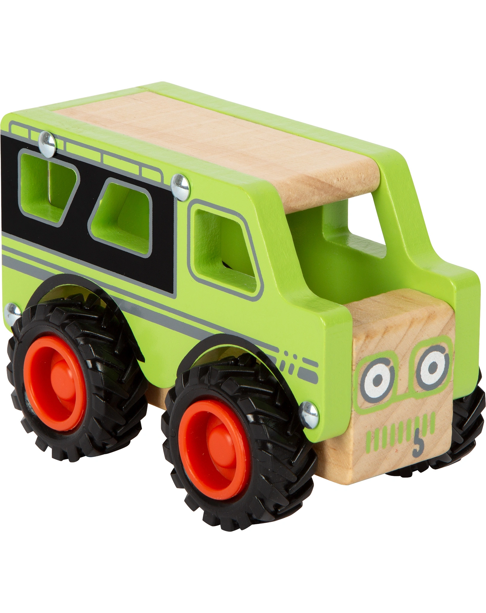 Holz-Fahrzeug GELÄNDEWAGEN in grün