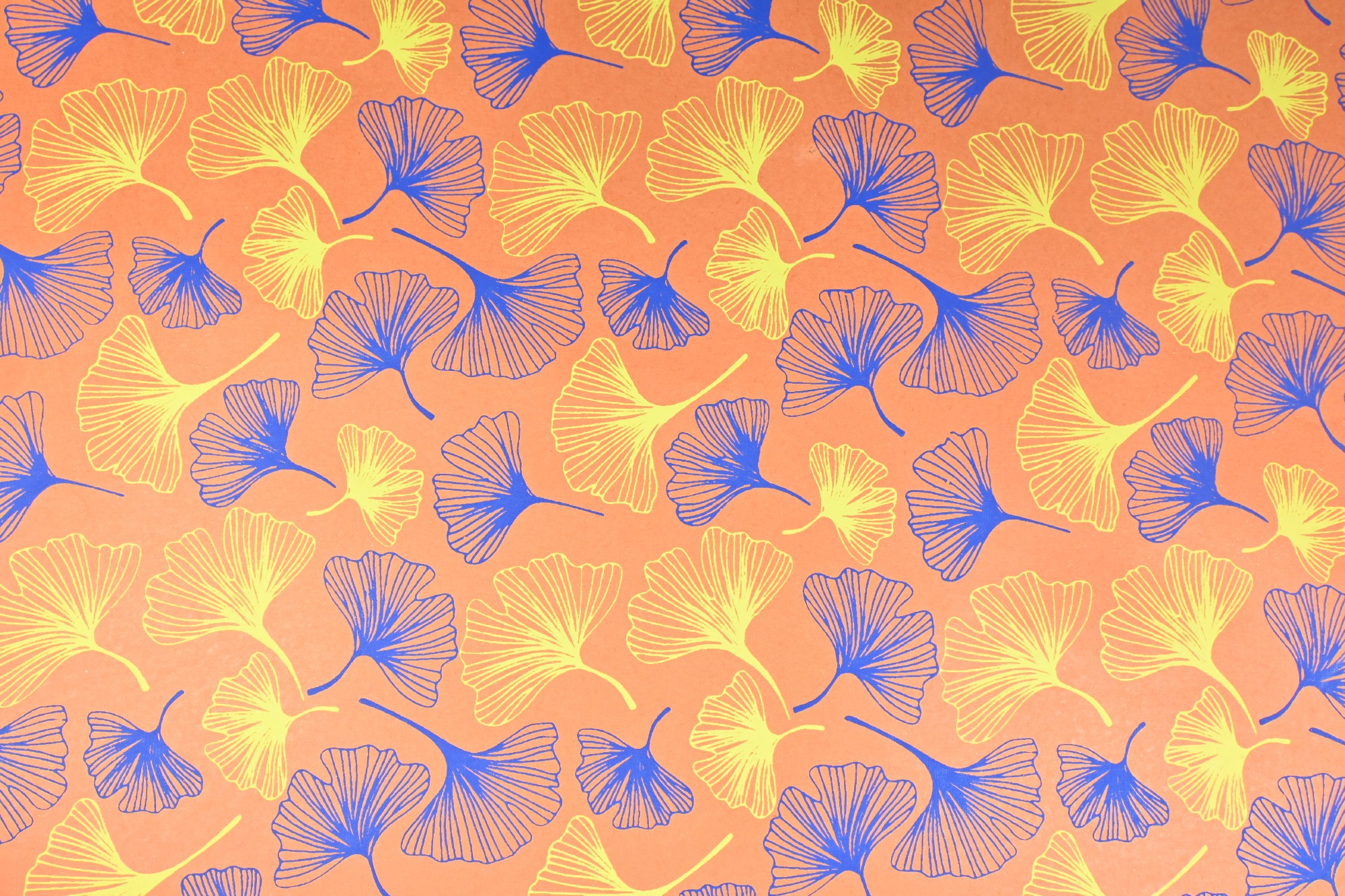 Geschenkpapier 'Ginkgo', orange, L 50 cm, B 70 cm günstig bestellen