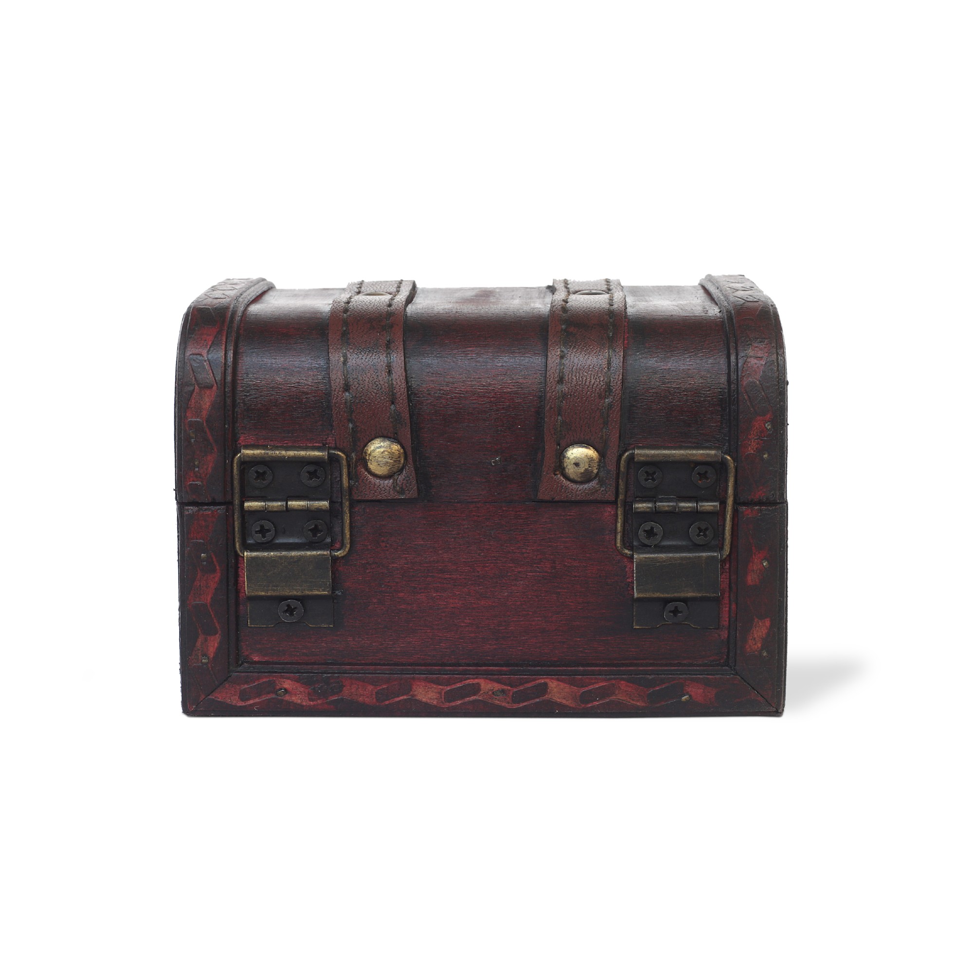 Kofferbox, braun, T 12 cm, B 9 cm, H 8,5 cm von fischer's lagerhaus
