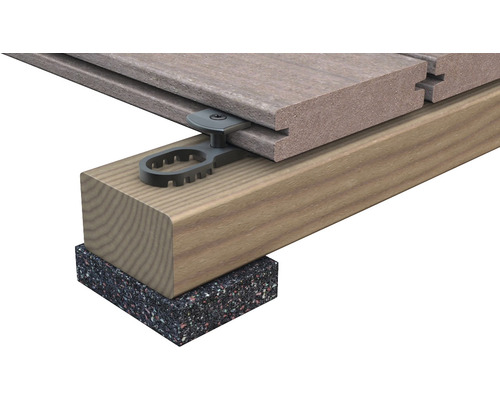 Konsta Terraflex afstandhouders 6 mm voor aluminium onderconstructie met zelfborende schroef A4 4,8x35 mm 1 verpakking = 30 stuks